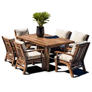 Outdoor Dining Table Set PNG 28 PNG