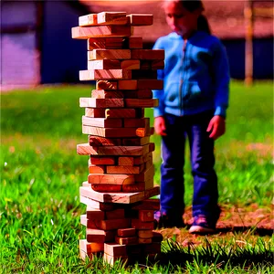 Outdoor Jenga Fun Png Wgu68 PNG image