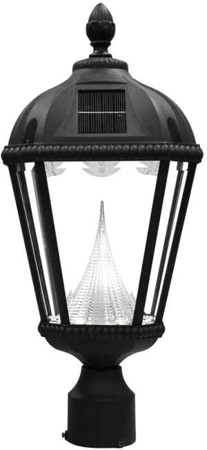 Outdoor Lamp Post With Bridge Reflection PNG image