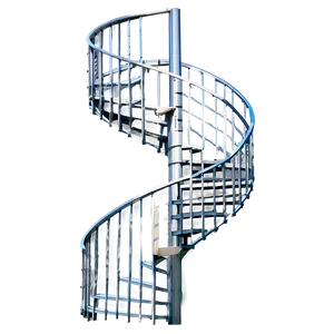 Outdoor Metal Spiral Staircase PNG Tgn