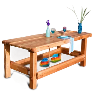 Outdoor Table On Deck PNG 06282024