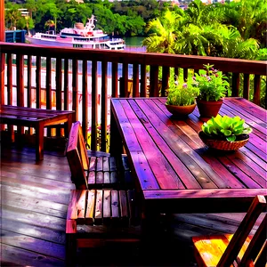 Outdoor Table On Deck PNG 42 PNG