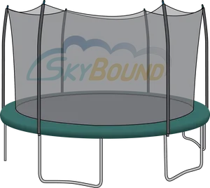 Outdoor Trampoline With Safety Net PNG image