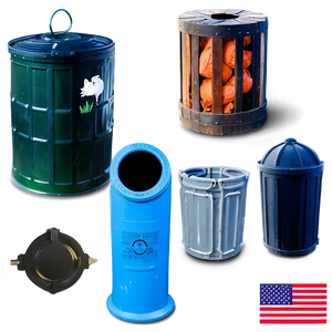 Outdoor Trash Can PNG 23