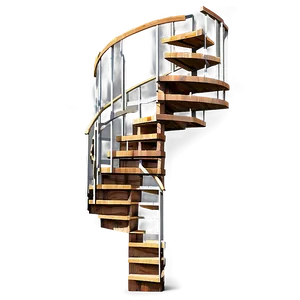 Outdoor Wooden Spiral Staircase Png 06242024 PNG image