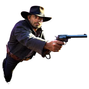 Outlaw Gunslinger Art PNG Yyn
