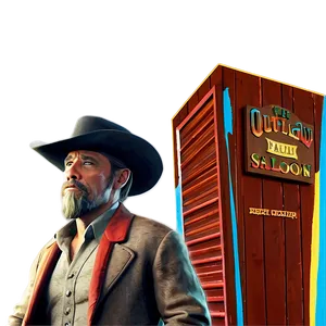 Outlaw Saloon Scene PNG Fus35