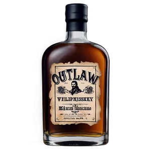 Outlaw Whiskey Bottle Png 06252024 PNG image