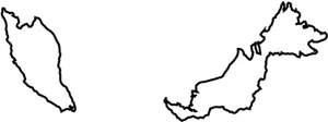 Outline Mapof Malaysia PNG image