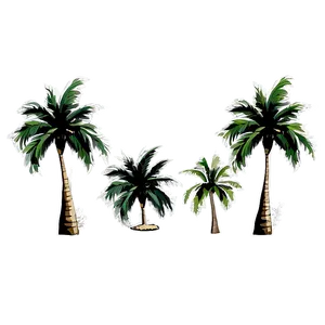 Outline Of Palm Trees Png Gus PNG image