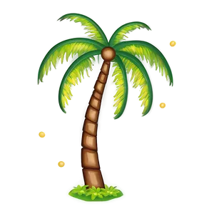 Outline Palm Tree Emoji PNG Rdy