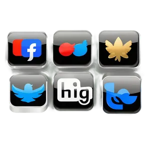 Outline Social Media Icons PNG Lvj80