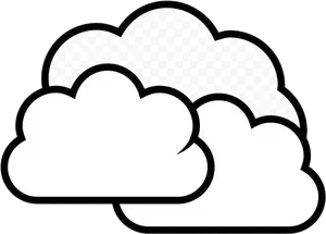 Outlined Cloud Clipart