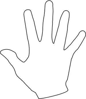 Outlined Hand Clipart PNG