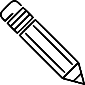 Outlined Pencil Graphic PNG