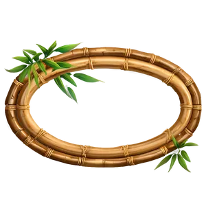 Oval Bamboo Frame PNG 05252024 PNG
