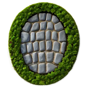 Oval Cobblestone Path PNG Okk PNG