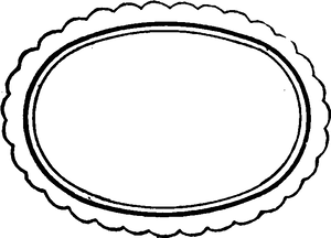 Oval Vintage Frame Outline PNG
