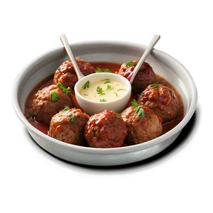 Oven-baked Meatball Plate Png Afn34 PNG image