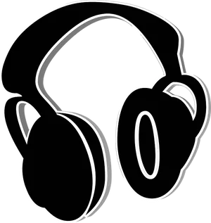 Over Ear_ Headphones_ Icon_ Vector PNG image