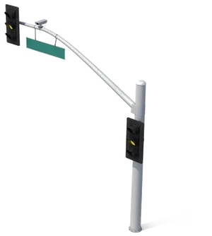 Overhead Traffic Signal Pole PNG image