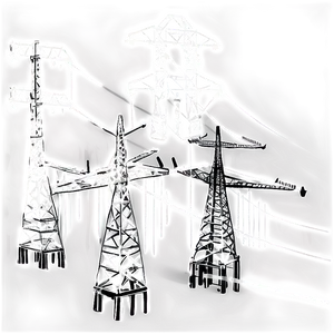 Overhead Transmission Lines Png 06282024 PNG image