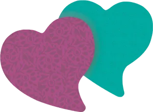 Overlapping Heart Shapes Graphic PNG image