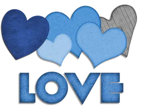 Overlapping Hearts Love Graphic PNG image