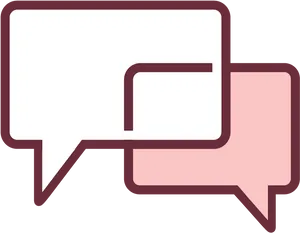 Overlapping Speech Bubbles Graphic PNG image