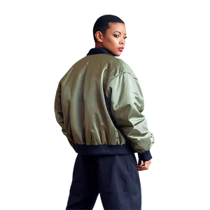 Oversized Bomber Jacket Trendy PNG 06282024