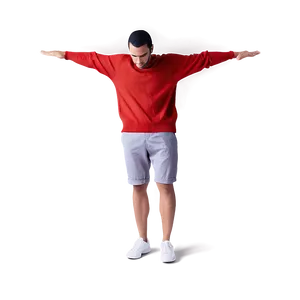 Oversized Red Sweater PNG 06292024