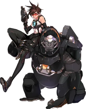 Overwatch Duo Pose Tracer Winston PNG image
