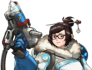 Overwatch Mei With Endothermic Blaster PNG image