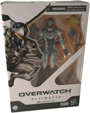 Overwatch Ultimates Genji Action Figure Packaging PNG image