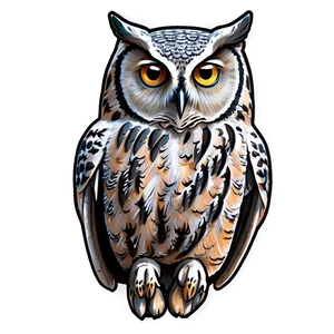 Owl Illustration Png 05062024 PNG image