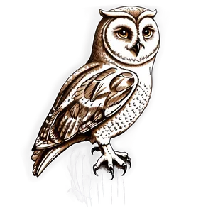 Owl Sketch Png 05062024 PNG image