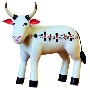 Ox In Folk Art Png 06242024 PNG image