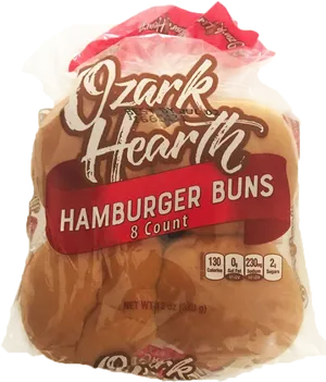 Ozark Hearth Hamburger Buns Package PNG image
