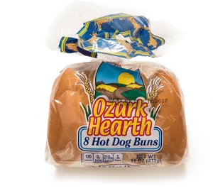 Ozark Hearth Hot Dog Buns Package PNG image