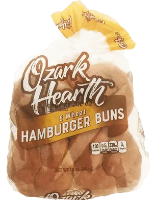 Ozark Hearth Wheat Hamburger Buns Package PNG image