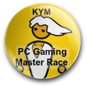 P C Gaming Master Race Badge PNG image