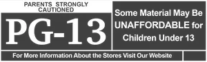 P G13 Parody Warning Sign