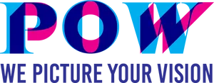 P O W Logo We Picture Your Vision PNG