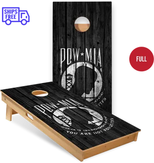 P O W M I A Cornhole Board Set PNG