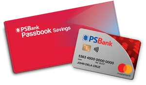 P S Bank Passbookand A T M Card PNG image