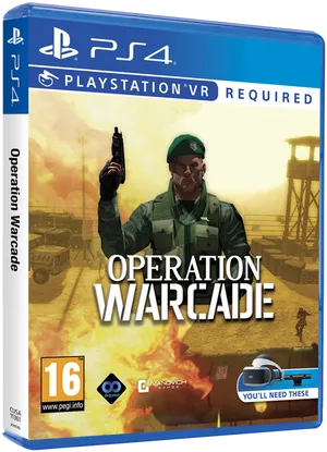 P S4 Operation Warcade V R Game Cover PNG image