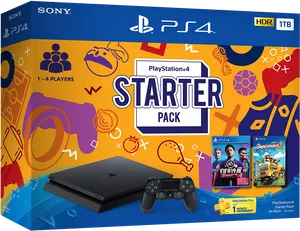 P S4 Starter Packwith Gamesand Controller PNG image
