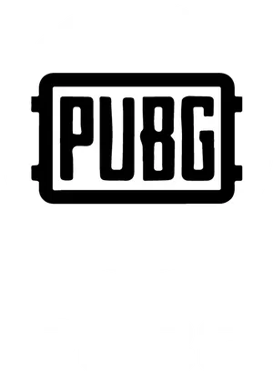 P U B G Game Logo Blackand White PNG image