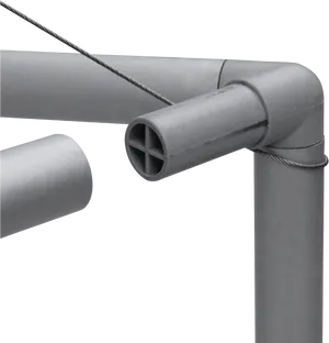 P V C Pipe Connection Components PNG