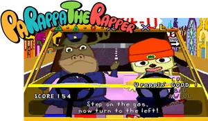 Pa Rappa The Rapper Driving Lesson PNG image